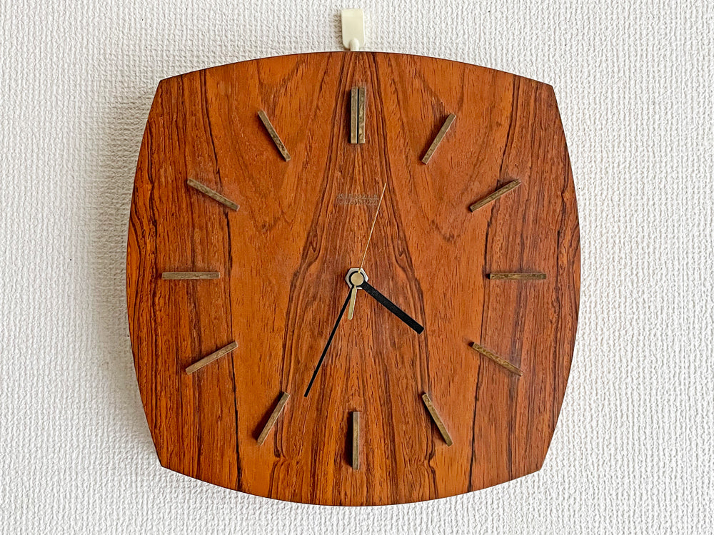 キンツレ KIENZLE 木製 掛時計 ウォールクロック ブラウン 30×30cm 電池式 ビンテージ Vintage ドイツ 中古品  買い取りしました。