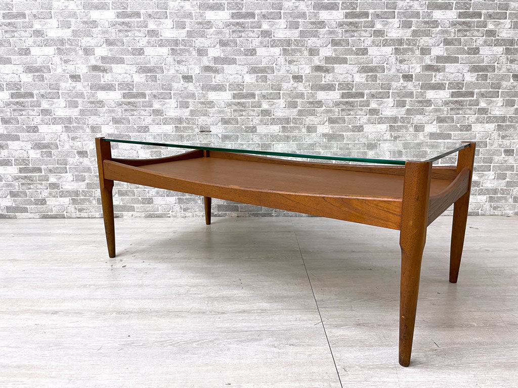 ハイク HIKE RESPOKE ガラスソファテーブル Glass sofa table ガラス×チーク材 ローテーブル 希少木材 廃番 現行品参考価格￥187,000～￥209,000- 中目黒 中古品 買い取りしました。