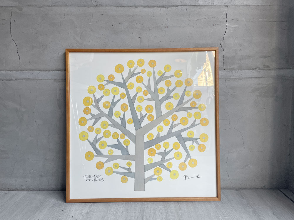バーズワーズ BIRDS'WORDS TREE OF HOPE ポスター 木製フレーム 額装 伊藤利江 60cm ￥18,150- 中古品 買い取りしました。