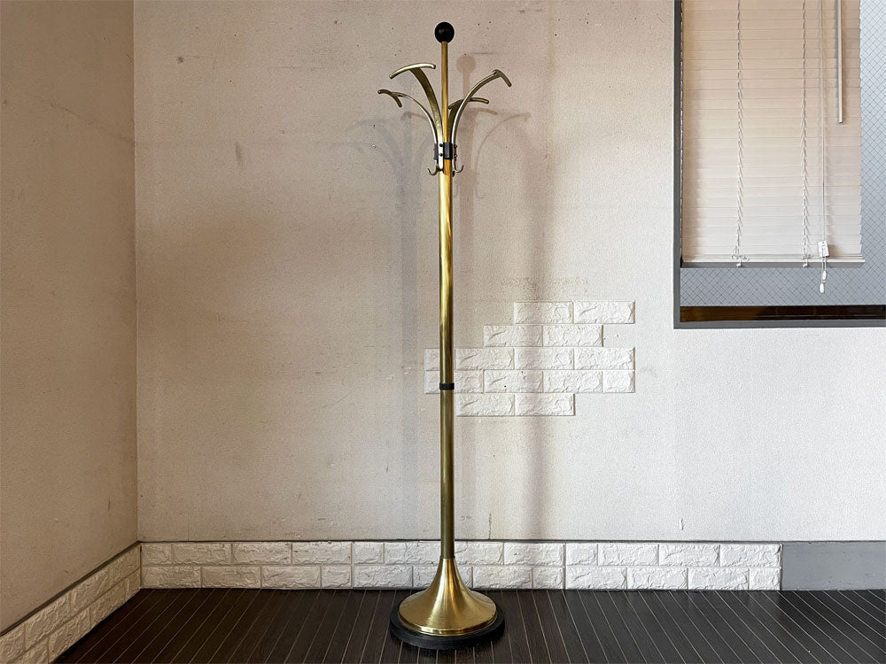 ビンテージ Vintage コートハンガー コートツリー 真鍮カラー H179cm ミッドセンチュリーデザイン 中古品  買い取りしました。