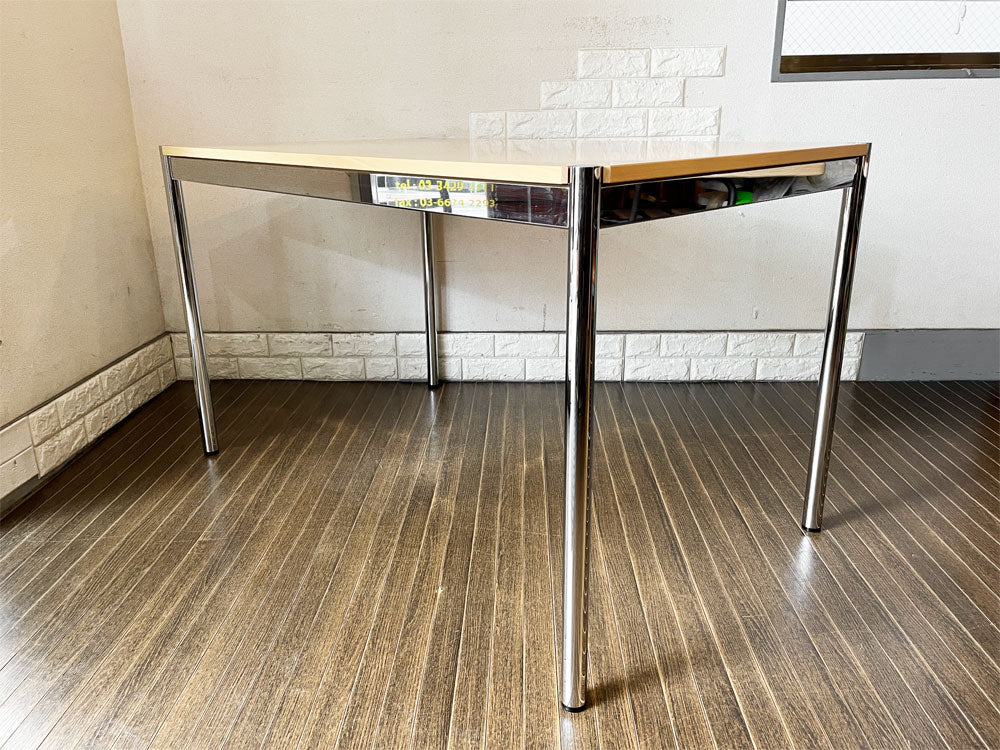 ユーエスエムハラー USM Haller モジュラーファニチャー ハラーテーブル ビーチ材天板 W125×D75cm 高さ調節機能付 ナチュラルモダン  中古品  買い取りしました。