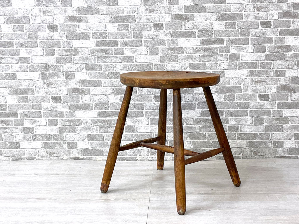 ジャパンビンテージ Japan Vintage リメイク スツール サイドテーブル プランタースタンド ビーチ材 昭和レトロ 中古品 買い取りしました。