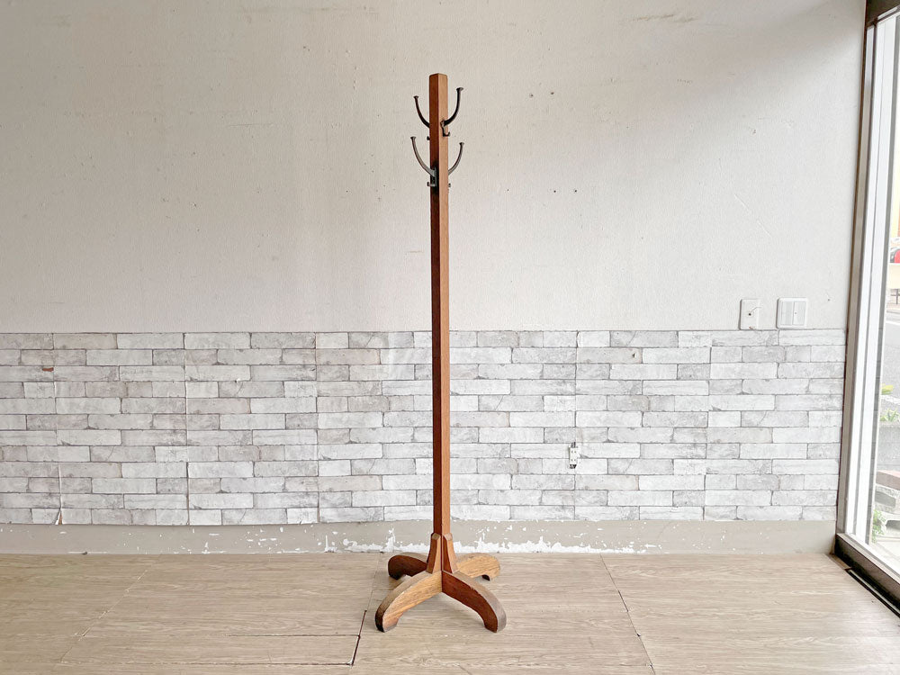 USビンテージ Vintage 木製 ポールハンガー コートハンガー ハットスタンド H183cm アイアンフック インダストリアル 店舗什器 中古品 買い取りしました。