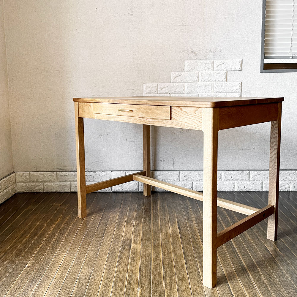 【経堂店】広松木工 HIROMATSU トゥット TUTTO デスク オーク無垢材 オイル仕上げ W98cm 1ドロワー カトラリートレイ付 定価￥115,500- 買取させていただきました。