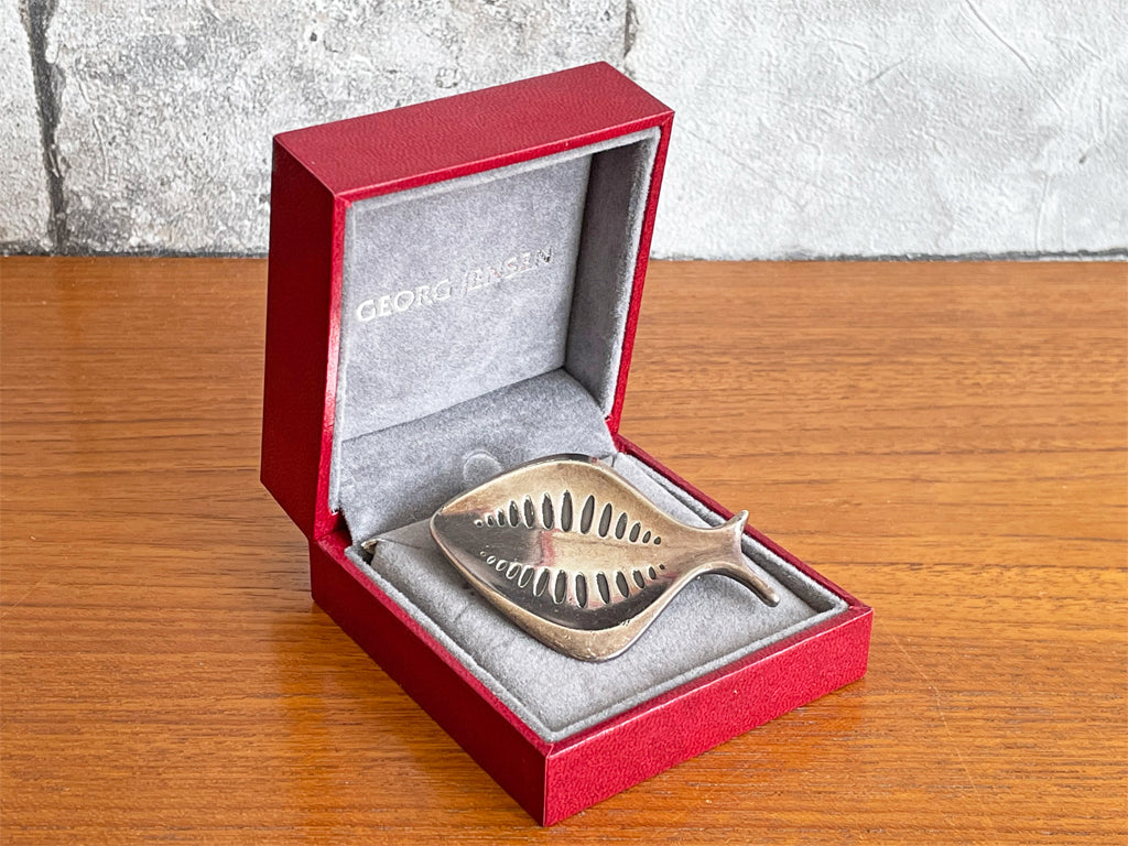 ジョージ・ジェンセン Georg Jensen ブローチ #343 ひらめ シルバー Silver 925 箱付 ヘニング・コッペル Henning Koppel デンマーク 北欧雑貨 中古品 買い取りしました。