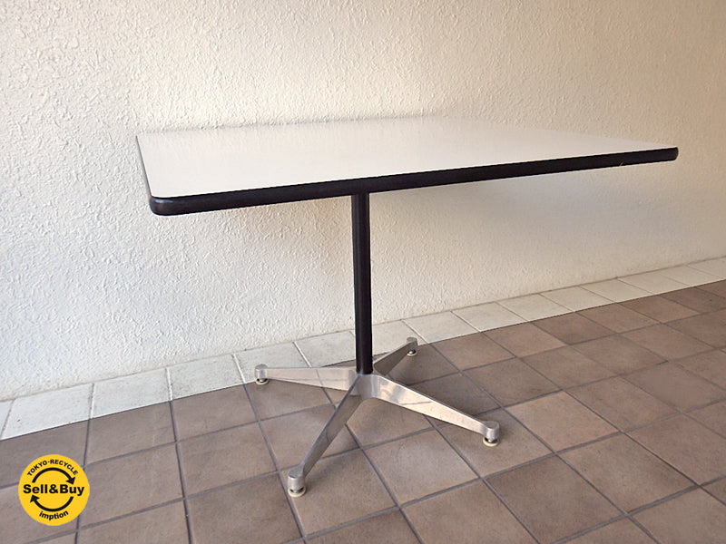 ハーマンミラー Herman Miller  C&R. イームズ Eames '58デザイン コントラクトベース スクエアテーブル 70-80's ビンテージ コントラクトテーブル 正方形 モノトーン 黒×白 ミッドセンチュリーモダン USA 新着商品 買い取りしました。 用賀店 出張買取もお任せ下さい。