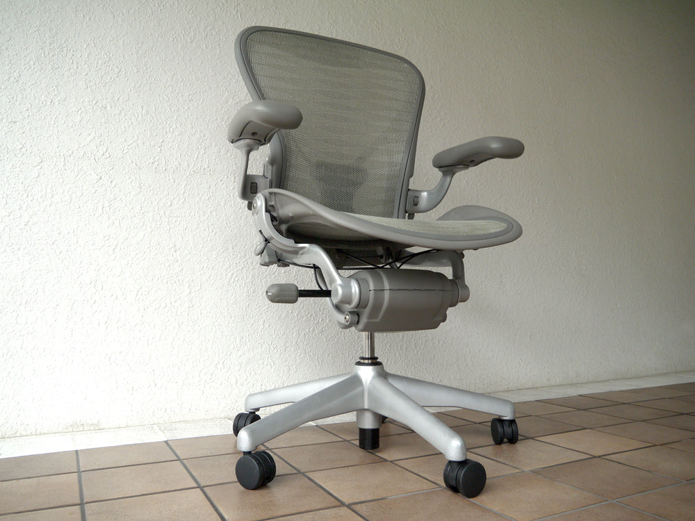 ハーマンミラー Herman Miller アーロンチェア ポスチャーフィット フル装備 Bサイズ Mサイズ  チタニウム色 タキシード 定価￥183,600- デスクチェア ワークチェア MoMA ～ 卓越した世界的エルゴノミクスチェア ～