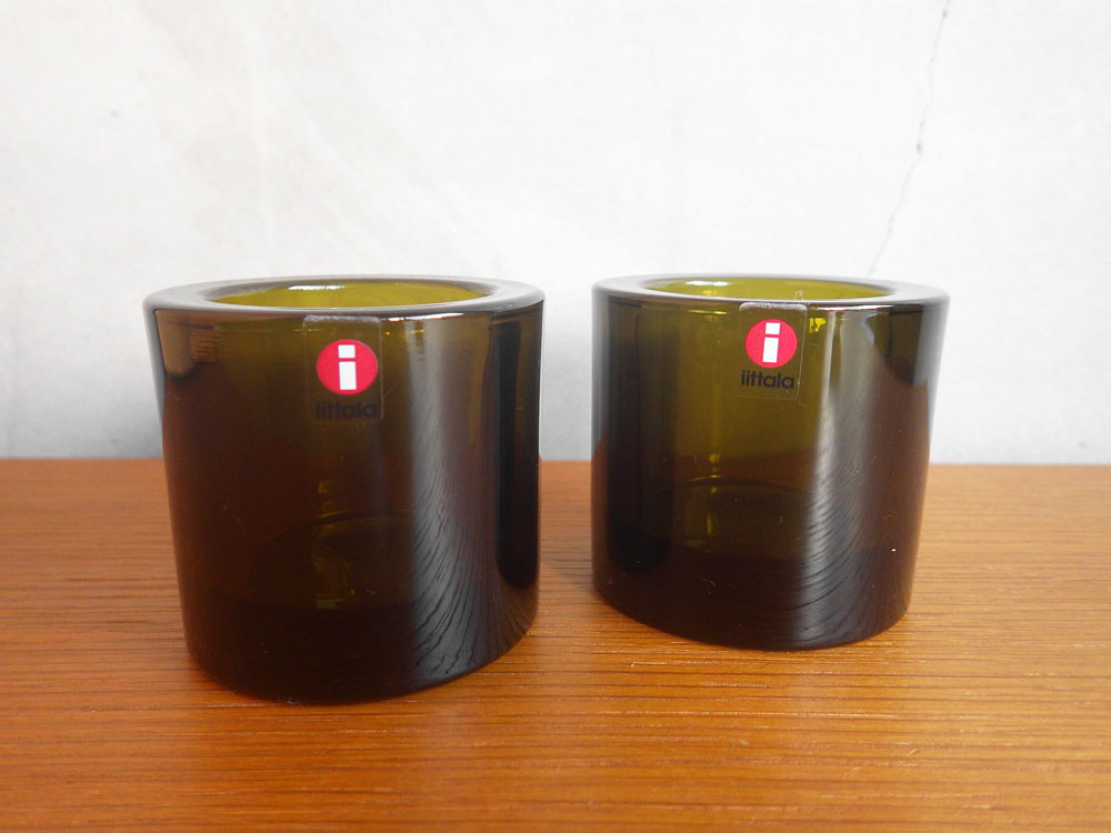 イッタラ iittala マリメッコ marimekko キビ kivi キャンドルホルダー オリーブ スコープ Scope別注 希少 廃番 2客 中古品 買い取りしました。