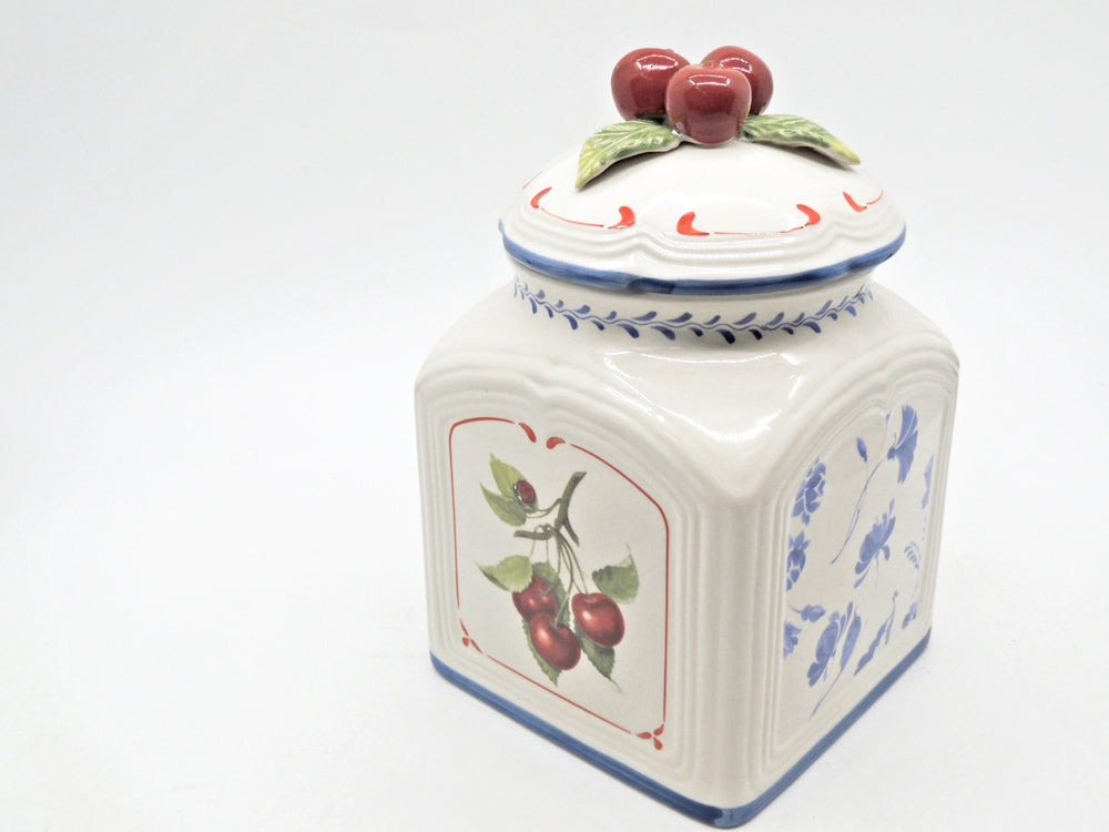 ビレロイ＆ボッホ Villeroy & Boch カントリーコレクション コテージチャーム cottage charm 陶製キャニスター スクエア L フルーツ柄 ドイツ  中古品 買い取りしました。