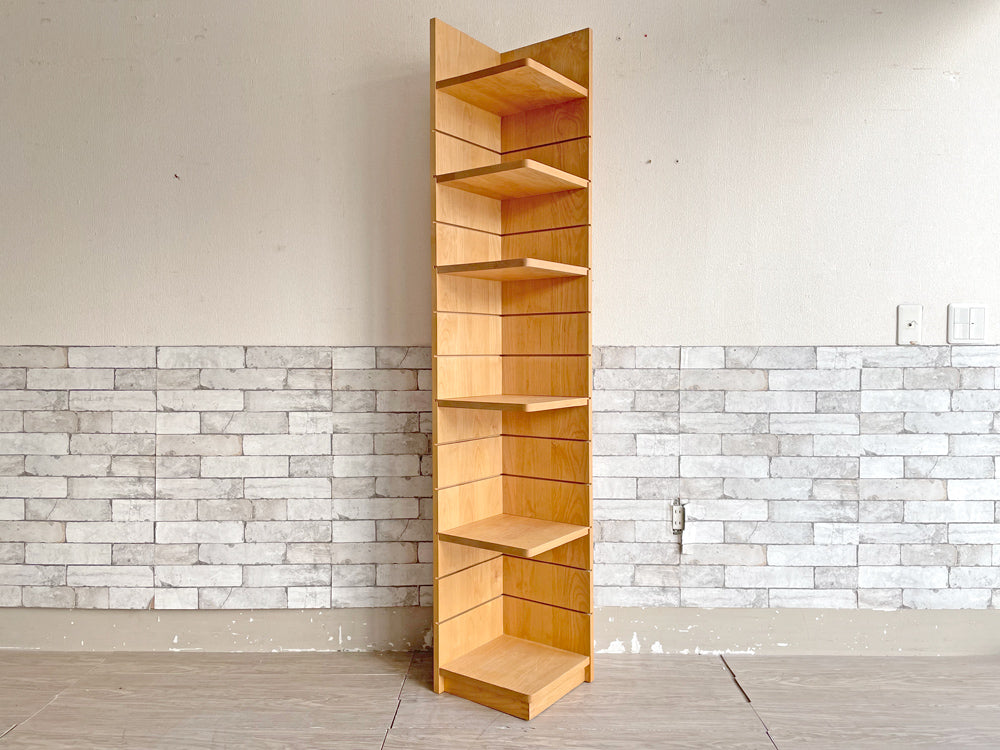 イクスス ikususu FURNITURE コーナーシェルフ アルダー材 オイルフィニッシュ 本棚 飾り棚 IXSH-CNR1800 定価￥116,600- 中古品 買い取りしました。