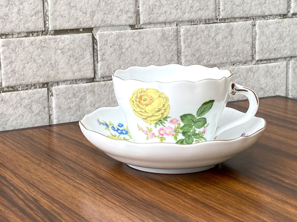 マイセン Meissen ベーシックフラワー バラ ティー コーヒー 兼用 カップ＆ソーサー C＆S ドイツ 中古品 買い取りしました。