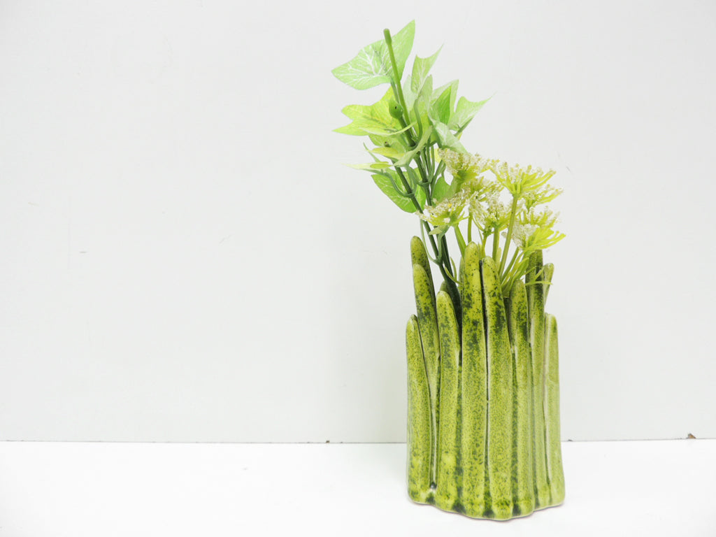 ノーマンコペンハーゲン Normann Copenhagen グラス Grass フラワーベース 陶製 一輪挿し グリーン H.P.FRANCE取り扱い   中古品 買い取りしました。