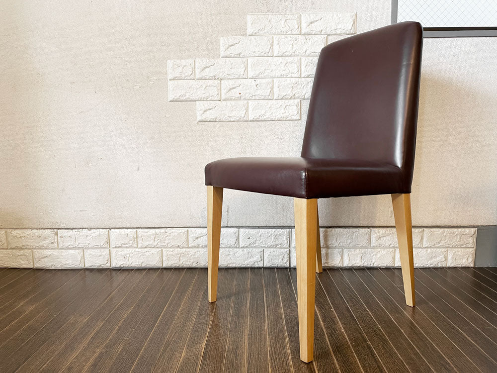 イデー IDEE スタンダードラウンドチェア STANDARD ROUND CHAIR ダイニングチェア PVCレザーシート ダークブラウン ナチュラルモダン 廃番  中古品  買い取りしました。