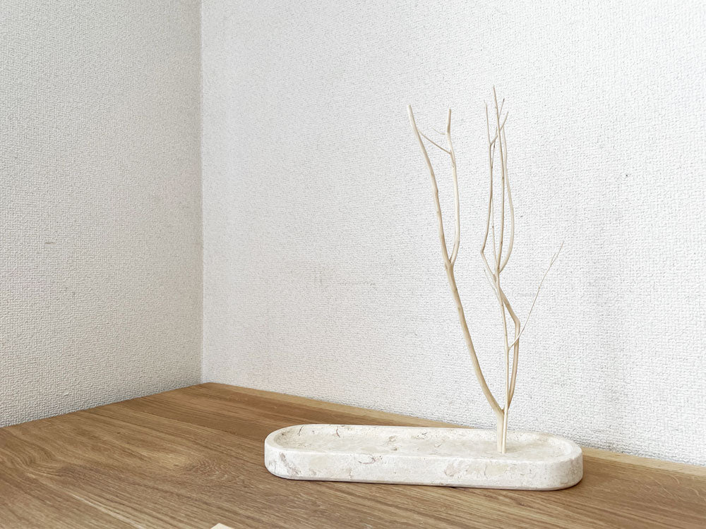 イデー IDEE アクセサリーツリー アクセサリースタンド 天然木 マクタンストーン W30cm 廃番  中古品  買い取りしました。