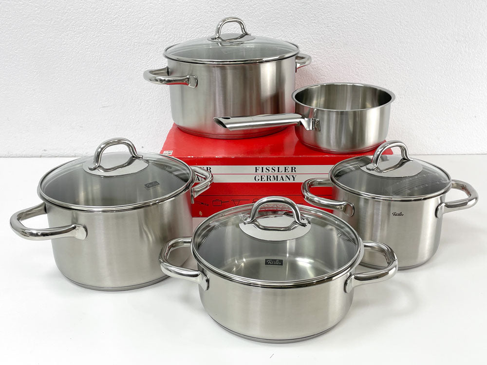 フィスラー FISSLER コルフ ステンレス鍋 5点セット ガス火 IH対応 ドイツ 箱付き 未使用品 買い取りしました。