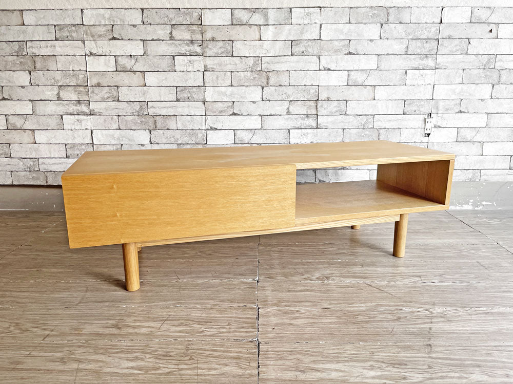 無印良品 MUJI タモ材 AVボード ローボード W120cm スライド扉 ナチュラルスタイル 廃番 中古品 買い取りしました。