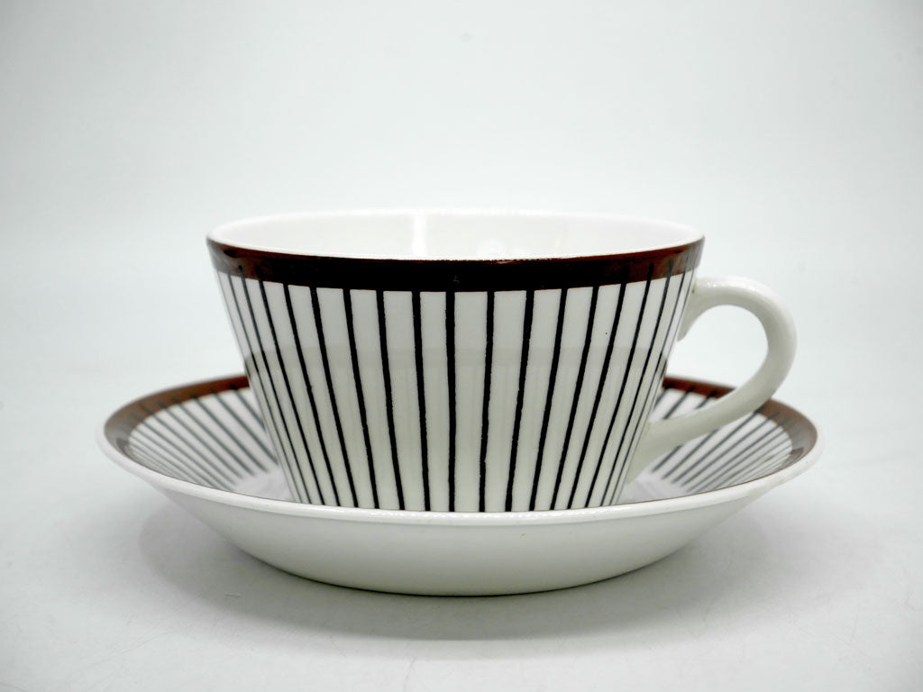 グスタフスベリ GUSTVSBERG スピサリブ SPISA RIBB ティーカップ＆ソーサー スティグ・リンドベリ Stig Lindberg ビンテージ 中古品 買い取りしました。