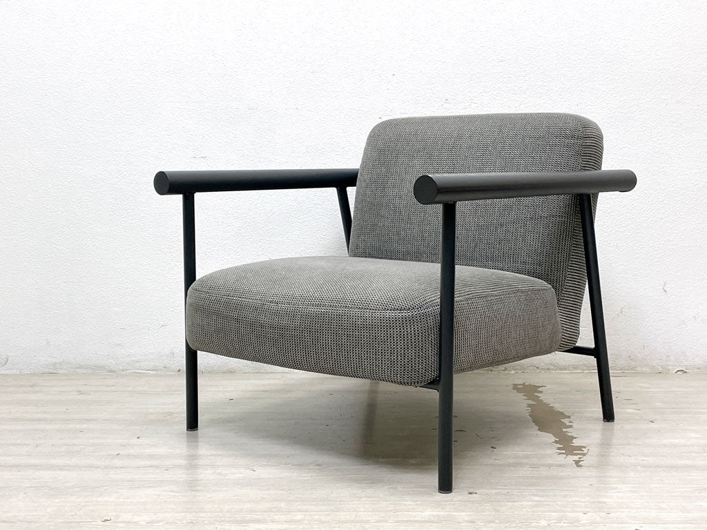 ベラコンテ bellacontte レイル ラウンジソファ RAIL LOUNGE SOFA 1人掛け グレー系ミックスファブリック ホワイトオーク材 スチール モダン 定価￥136,400- 中古品 買い取りしました。