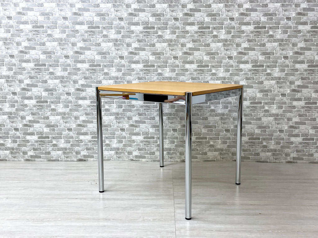USMハラー USM Haller モジュラーファニチャー USMハラーテーブル ダイニングテーブル W75cm ビーチ材天板 スクエア天板 高さ調整機能付 モダンデザイン 中古品 買い取りしました。