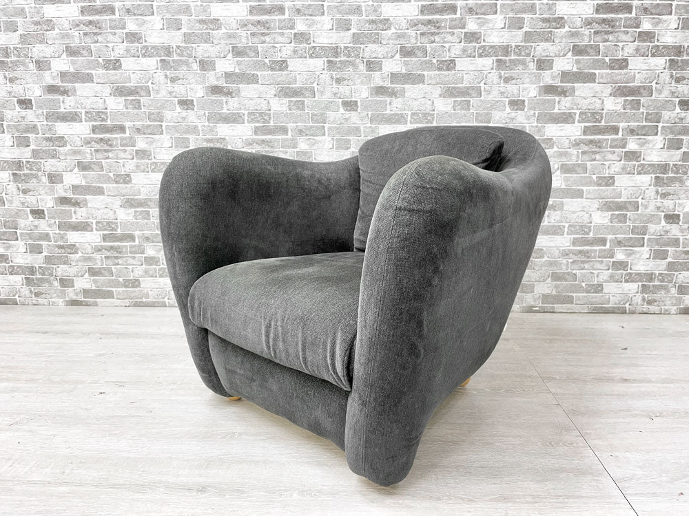 イデー IDEE ミニミラーアームチェア MINI MILLER ARM CHAIR 1人掛けソファ パーソナルチェア シングルソファ ファブリック グレー 中古品 買い取りしました。