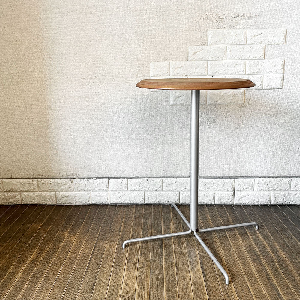 【経堂店】イデー IDEE ラウンドカフェテーブル オーク材×スチール脚 Φ49.5cm ナチュラルモダン 初期プロダクト 廃番 買取させていただきました。