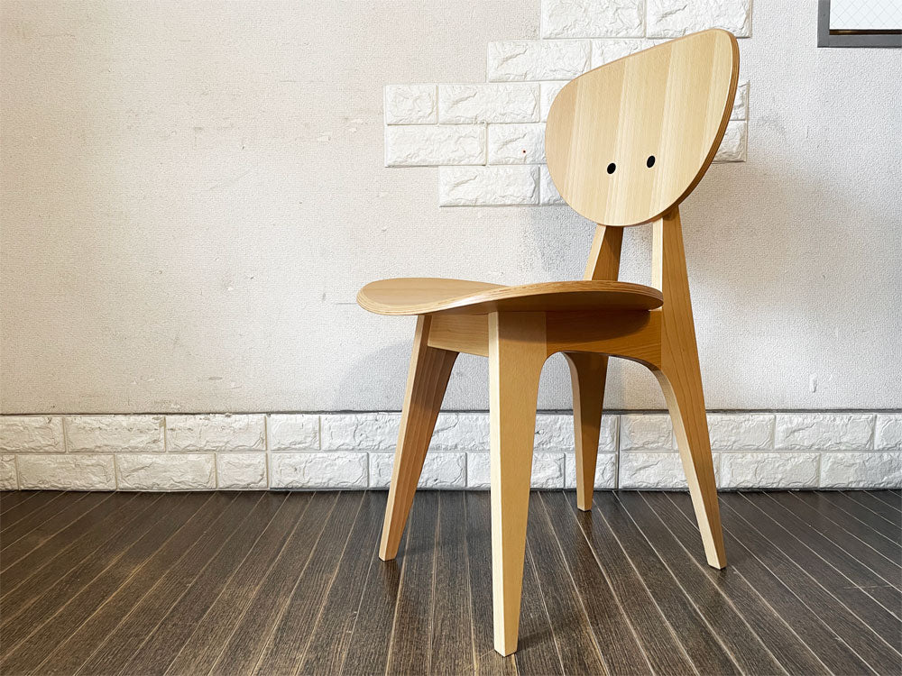 イデー IDEE ダイニングチェア DINING CHAIR Natural ナチュラル 板座 食卓椅子 長大作 ジャパニーズモダン 定価￥63,000-  中古品  買い取りしました。