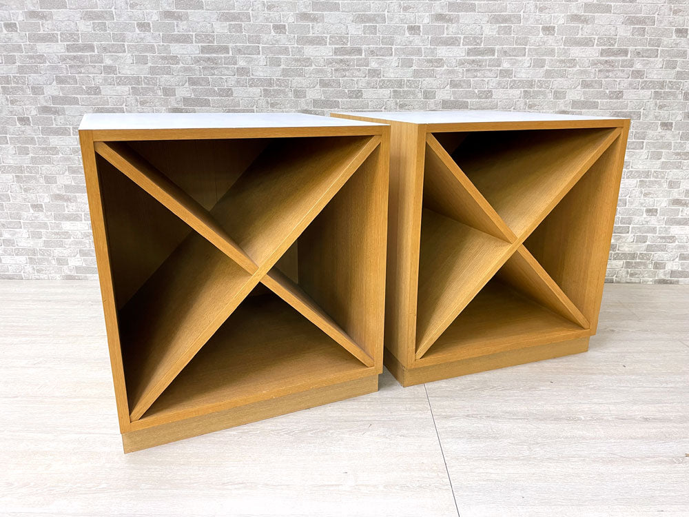 クラフト家具 ワインボトルラック シェルフ アッシュ材 スクエア 60cm 店舗什器 オーダーメイド 中古品 買い取りしました。