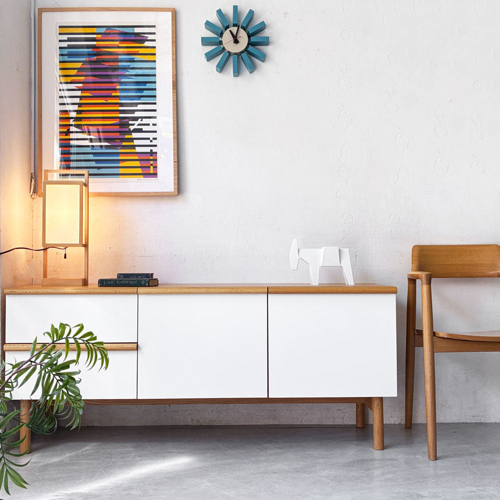 イデー IDEE スティルト サイドボード L STILT SIDEBOARD L テレビボード AVボード オーク材 マリナ・ボーティエ 美品～丁寧な暮らしに向けて