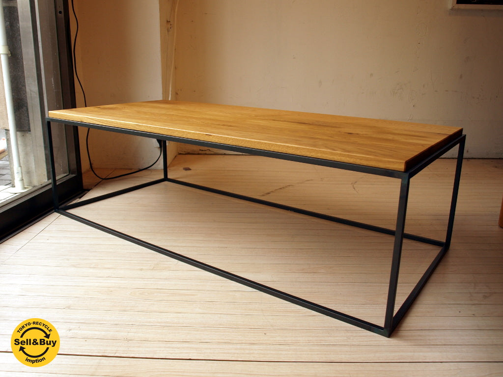 イデー IDEE フレームテーブル Frame Table ホワイトオークトップ アイアン× オーク無垢材 美品 ★中古品 買い取りしました。下北沢店 出張買取もお任せ下さい。