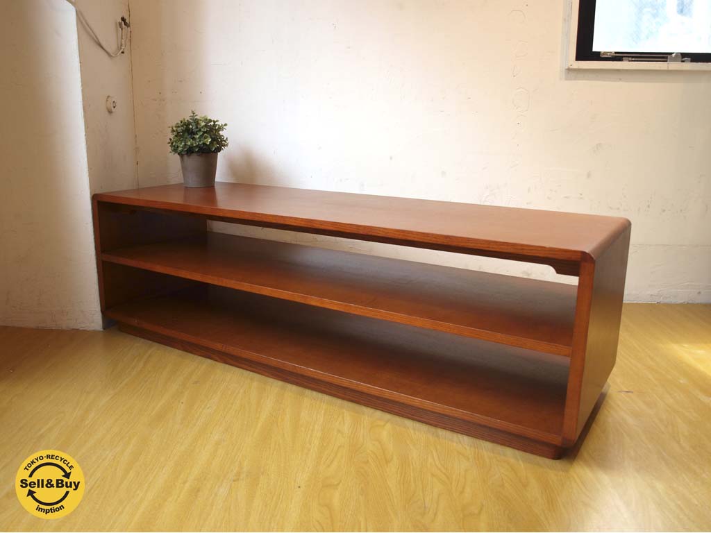 イデー IDEE マルー MALUH TVキャビネット オープンタイプ アントンブラウン アッシュ材 幅140cm 中古品 買い取りしました。
