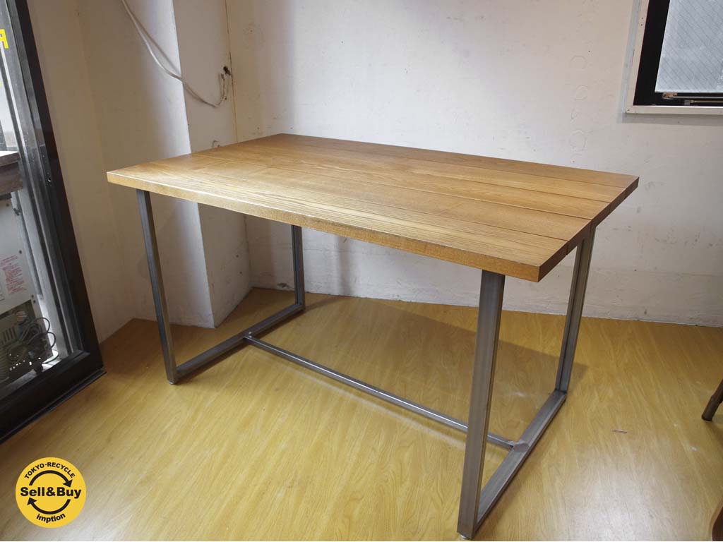 イデー IDEE プランクス PLANX テーブル アッシュ無垢材 x スチールレッグ インダストリアル 希少廃番 中古品 買い取りしました。