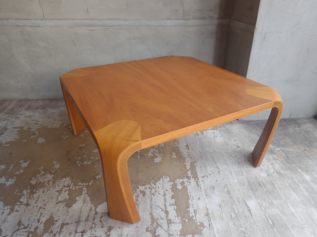 天童木工 Tendo プライウッド 座卓 欅材 ローテーブル W75cm 乾三郎 デザイン 中古品 買い取りしました。
