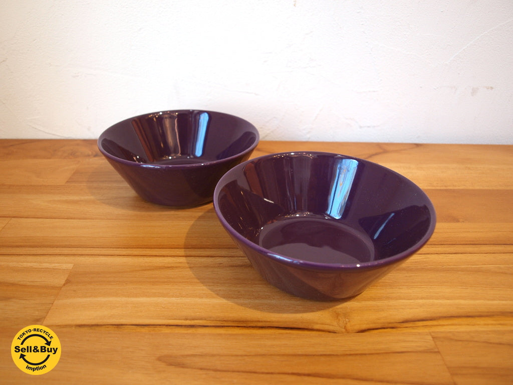 イッタラ iittala ティーマ teema ダークライラック 14.5ｃｍ ボウル 廃盤色 2客セット ★　中古品 買い取りしました。下北沢店 出張買取もお任せ下さい。