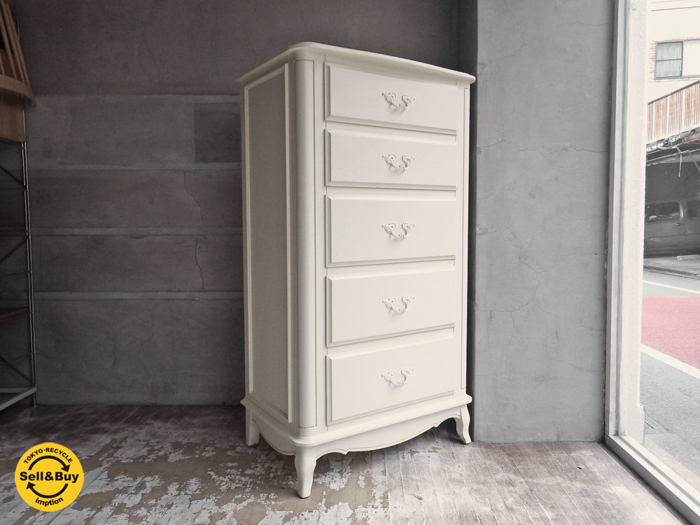 ローラアシュレイ Laura Ashley プロヴァンセルシリーズ トールチェスト 定価23万 中古品 買い取りしました。