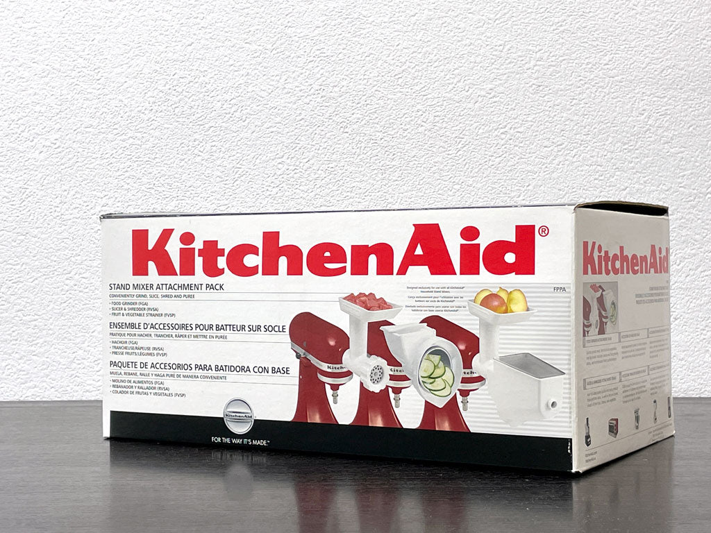 キッチンエイド Kitchen Aid スタンドミキサー アタッチメントパック フードグラインダー スライサー シュレッダー フルーツ野菜絞り器 ストレーナー アメリカ 中古品 買い取りしました。