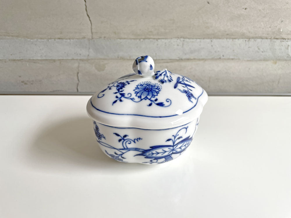 マイセン Meissen ブルーオニオン Blue Onion 蓋付き シュガーポット 陶磁器 ドイツ 中古品 買い取りしました。