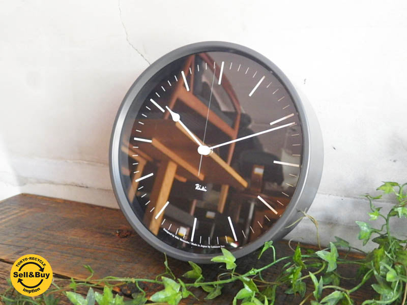 レムノス Lemnos 渡辺力 ウォールクロック 電波時計 直径20cm RIKI STEEL CLOCK　中古品 買い取りしました。学芸大学店 出張買取もお任せ下さい。