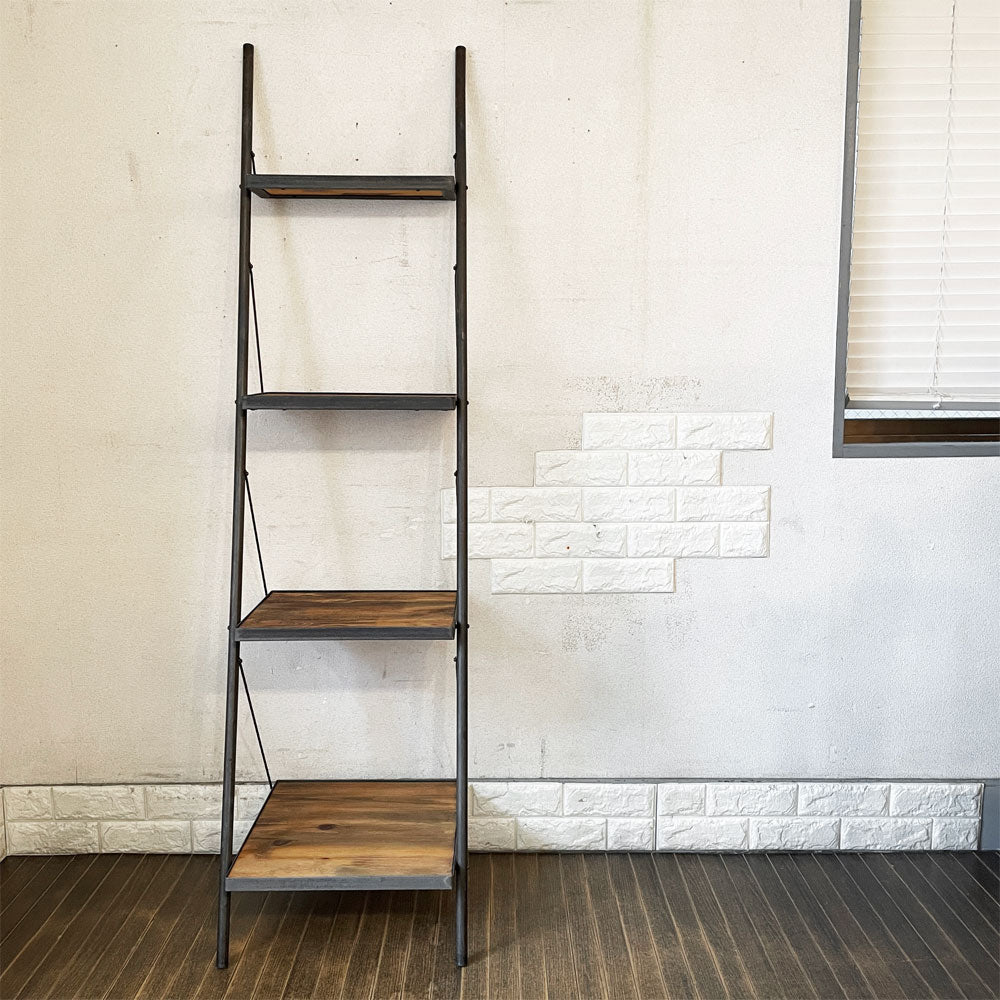 【経堂店】ジャーナルスタンダードファニチャー j.s.F シノン CHINON LADDER SHELF ラダーシェルフ ディスプレイラック 4段 杉古材 インダストリアル 定価￥45,100- 廃番 買取させていただきました。