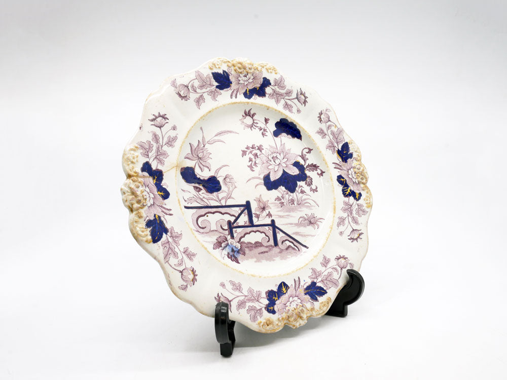 ヒックス・メイ＆ジョンソン Hicks, Meigh & Johnson ストーンチャイナ STONE CHINA プレート 23cm イギリスアンティーク 1800`s   中古品 買い取りしました。