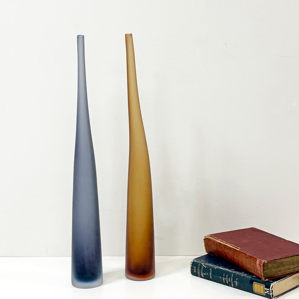 【祖師ヶ谷大蔵店】Laura de Santillana バンブーベース Bambu vase ガラスベース イタリア ムラノ 2個 買取させていただきました。