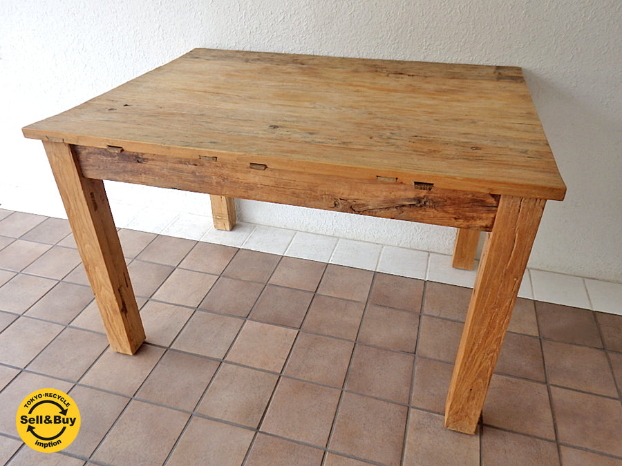 ジャーナルスタンダードファニチャー journal standard Furniture jsF オールドラダー 無垢杉古材 リメイク ダイニングテーブル 食卓 ワークテーブル 作業台 ビンテージ シャビー&シック カフェスタイル ブロカント ラスティック 【 買取と販売とレンタルのお店 】 買い取りしました！ 用賀店 出張買取もお任せ下さい。