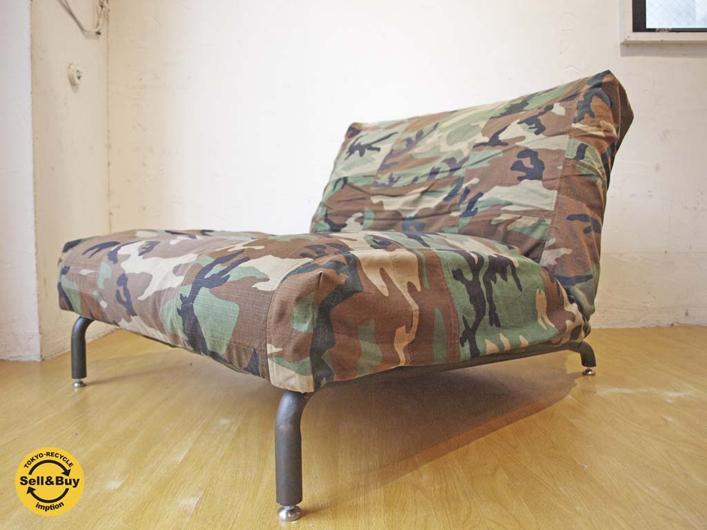 ジャーナルスタンダードファニチャー journal standard furniture ロデ Rodez Chair カバーリング リクライニングソファ １P 迷彩柄 中古品 買い取りしました。