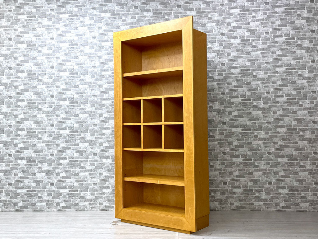 イデー IDEE スクエア ブックシェルフ SQUARE BOOK SHELF オープンシェルフ 本棚 飾り棚 メイプル材 W90cm 希少廃番 定価￥250,000- 中古品 買い取りしました。