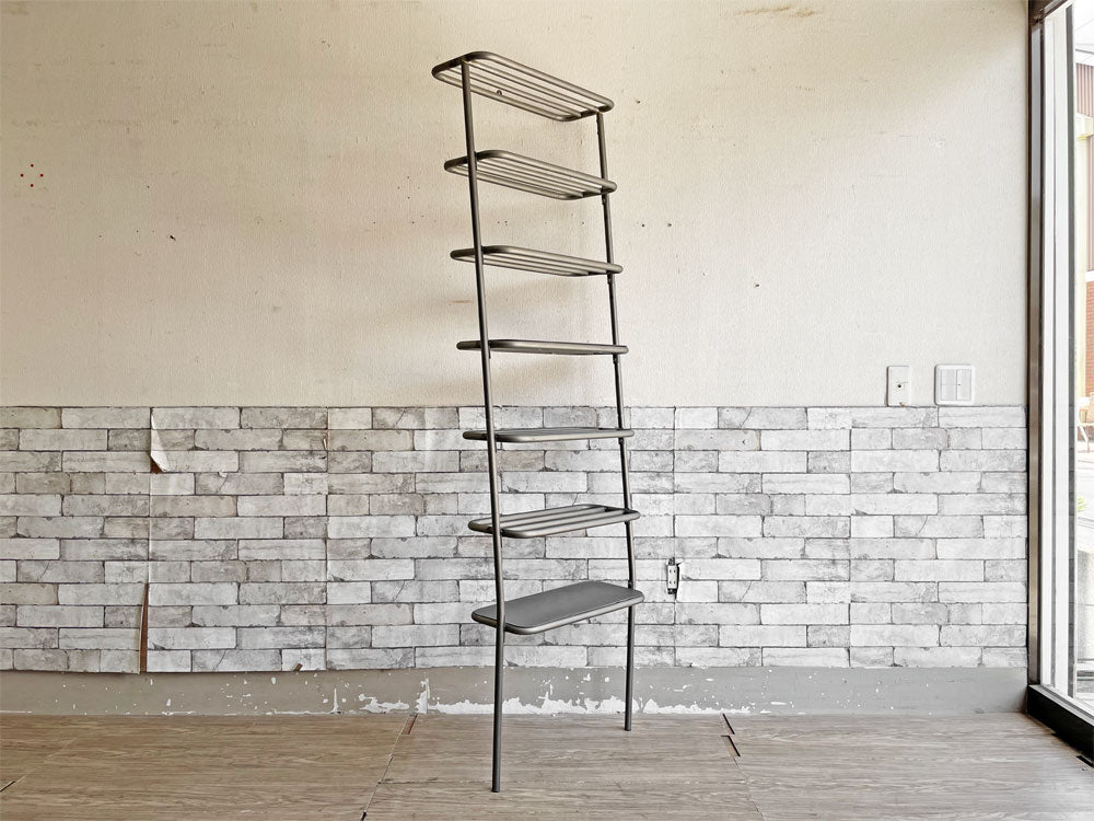 デュエンデ DUENDE ウォールラック WALL RACK 壁掛け シェルフ 7段 ウォールトレイ2枚付 スチール H180cm SEMPRE取扱い 合計定価\35,200- 中古品 買い取りしました。