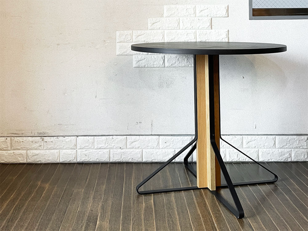 アルテック artek カアリテーブル KAARI TABLE REB003 ブラックリノリウム ナチュラルオーク Φ80cm ロナン＆エルワン・ブルレック 定価￥210,100-  中古品  買い取りしました。