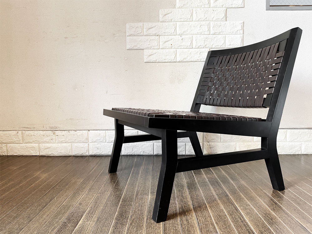 カッシーナイクスシー Cassina ixc. イーストバイイーストウェスト East by Eastwest カクト CACTO ラウンジチェア ブラック 水牛革 ロレンツォ・スカツィーガ 廃番  中古品  買い取りしました。