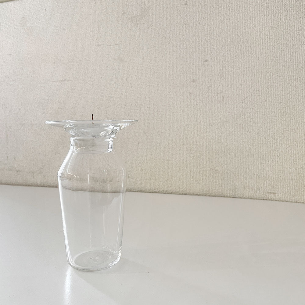 【経堂店】蠣崎マコト Makoto Kakizaki 和キャンドルホルダー キャンドルスタンド ガラスボトル 手吹きガラス H15.5cm 現代作家 ガラス作家 買取させていただきました。