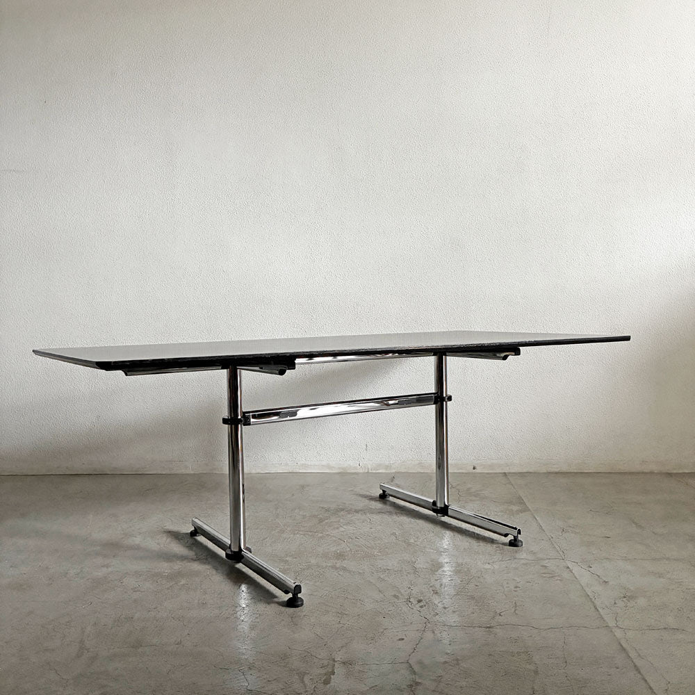 【登戸BASE店】ユーエスエムハラー USM Haller キトステーブル KITOS ミーティングテーブル デスク 長方形 W199.5cm オーク材 ブラックラッカー フリッツ・ハラー スイス 買取させていただきました。