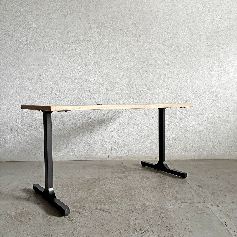 【登戸BASE店】かなでもの KANADEMONO ザ・テーブル THE TABLE Black Steel デスク W140×D62cm ラバーウッド ナチュラル 配線孔付 参考定価￥52,900- 買取させていただきました。