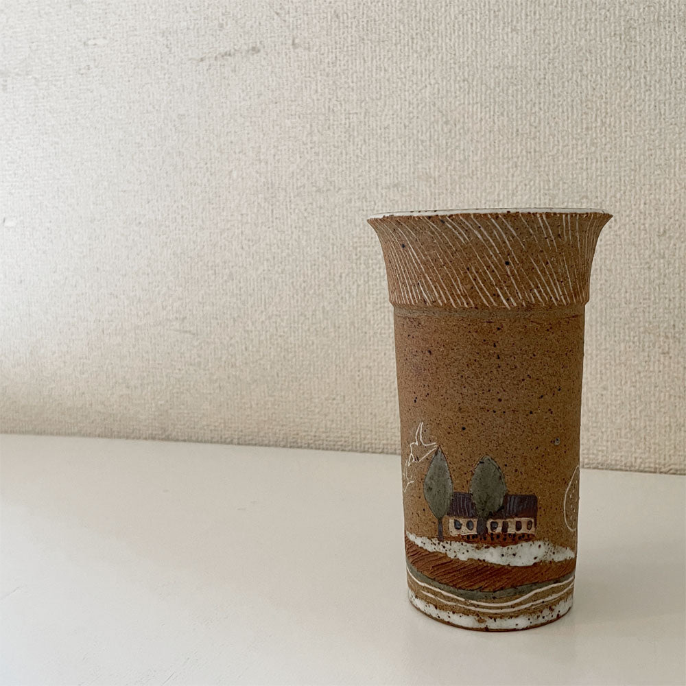 【経堂店】ケーラー KAHLER フラワーベース 花瓶 花器 H16.5cm ハンドペイント デンマーク 北欧ビンテージ 希少 買取させていただきました。